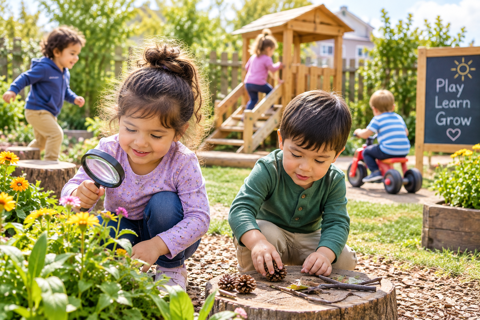 Curious Kids in the Garden - preschool in escondido